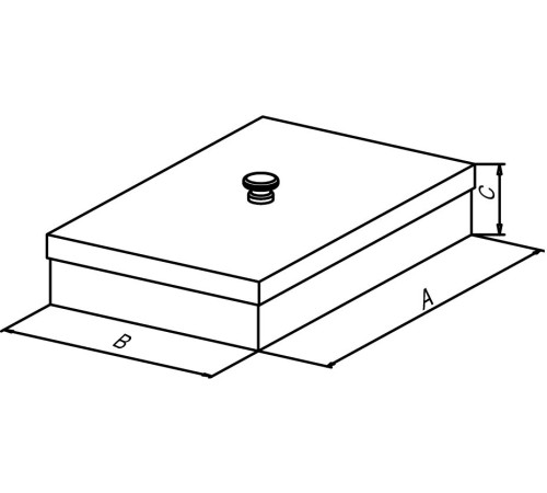 Лоток Bochem для инструментов с крышкой с ручкой, размеры 160x100x30, нержавеющая сталь