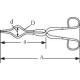 Щипцы Bochem для колб, 230 мм, диаметр захвата 15/60 мм, с полиамидным покрытием
