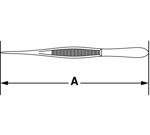Пинцет Bochem остроконечный из нержавеющей стали, длина 200 мм