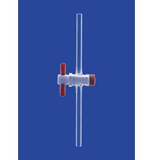 Кран одноходовой Lenz NS18,8, диаметр отверстия 4,0 мм, PTFE