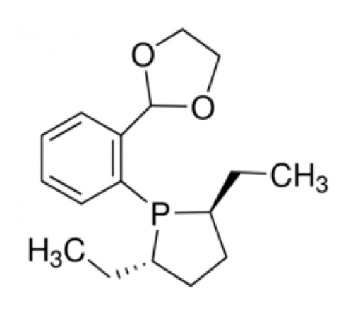 (2S,5S)-1-(2-(1,3-диоксолан-2-ил)фенил)-2,5-диэтилфосфолан, 97%, Acros Organics, 500мг (2S,5S)-1-(2-(1,3-диоксолан-2-ил)фенил)-2,5-диэтилфосфолан, 97%, Acros Organics, 500мг
