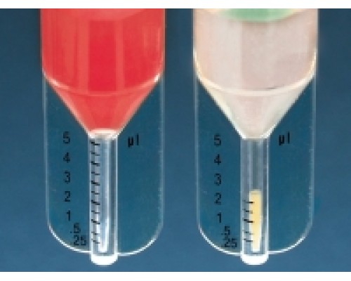 Пробирки PCV для измерения объёма осаждённых клеток, 1 мл, без крышек, с градуировкой, PS, стерильные